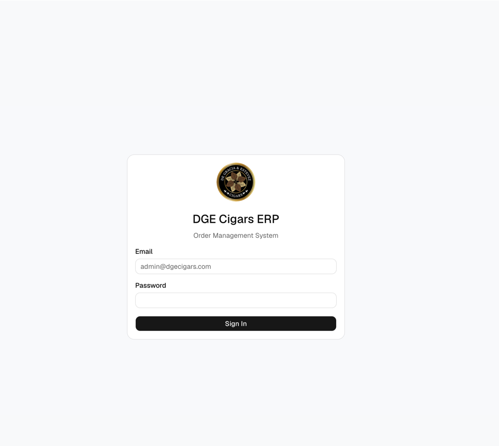 DGE Cigars ERP — 3